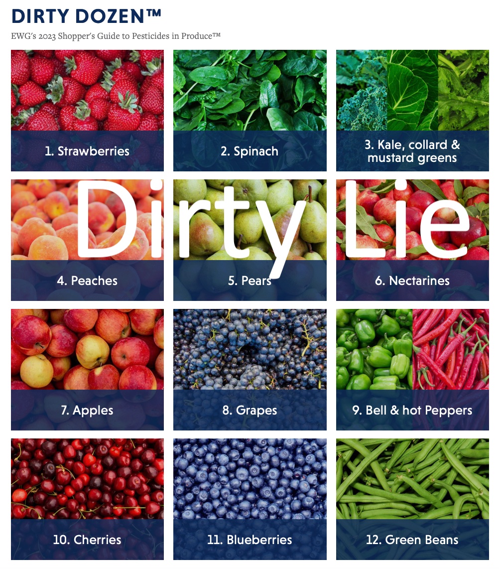 Like every March the Environmental Working Group just came out with its annual Dirty Dozen list of fruits &amp; veggies w/the supposedly highest levels of pesticide residues. It's still a lie. My blog explains. #dirtydozen #pesticides #safeproduce #haveaplant nevacochranrd.com/blog/the-dirty…