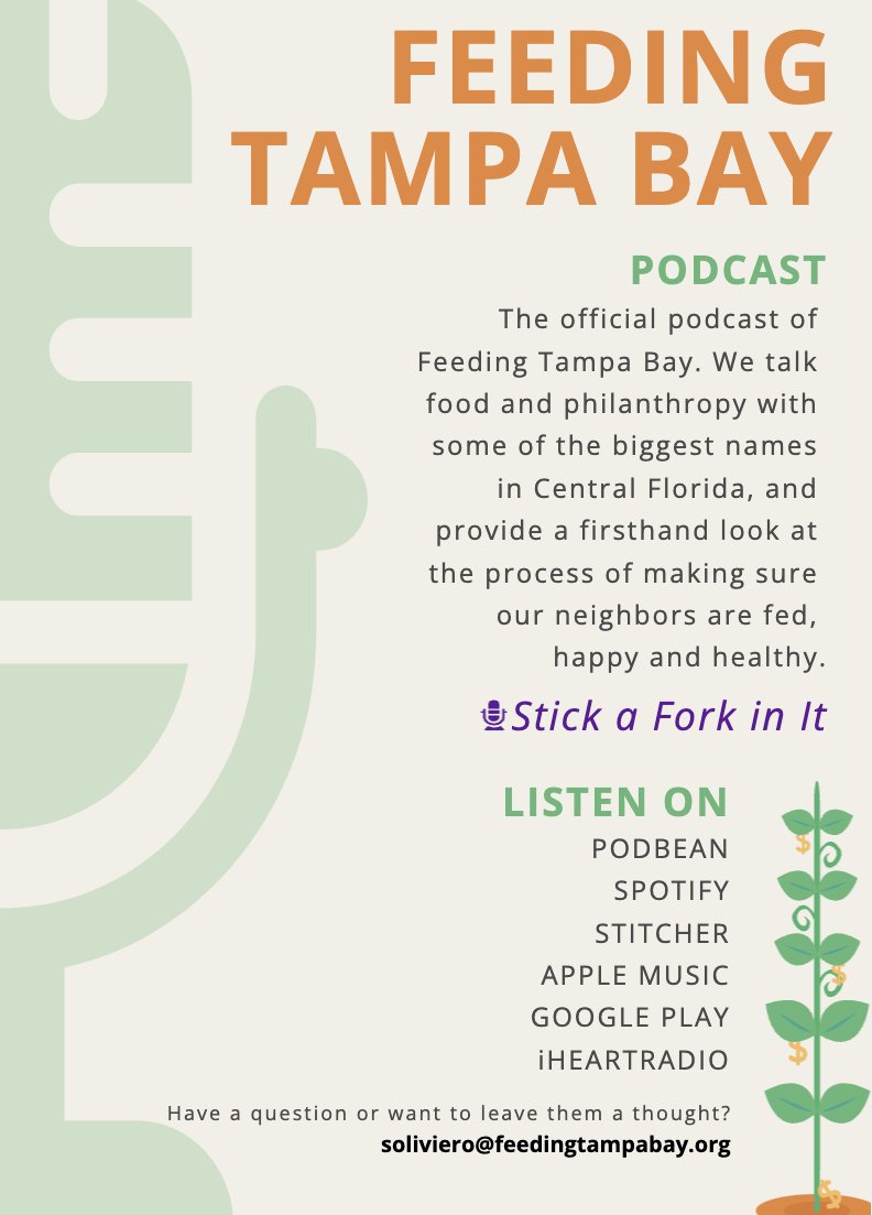 Listen to this incredible podcast, learn about very interesting topics and meet great people... <a href="/FeedingTampaBay/">Feeding Tampa Bay</a> 
~ 
#eme4390s23 #PodcastAndChill #philanthropy #CommunityEngagement