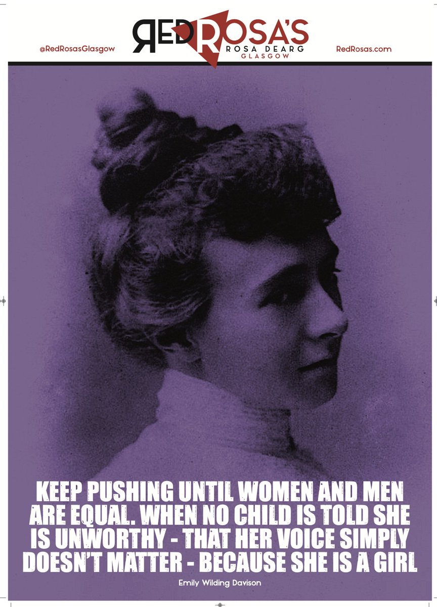 #RedRosasGlasgow #Gallery #EmilyWildingDavison #suffragettes #IfyouknowYourHerstory #Barras #Calton @CaltonBooks