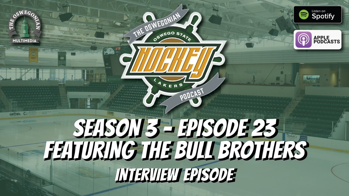 Episode 23 features another episode interview featuring the Bull Brothers from <a href="/OswegoMHockey/">Oswego Lakers Men’s Hockey</a>. Shane and Noah Bull join the podcast to discuss playing at Oswego State, recruiting, playing for Ed Gosek, and so much more.

open.spotify.com/episode/3iNe5l…