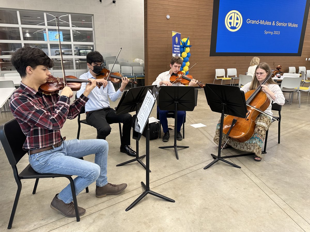 It's a great day to be a Senior Mule &amp; a Grand Mule! We love welcoming these special members of our #AHISDFamily to learn more about the Profile of a Learner. Thanks to AHHS for hosting, <a href="/AHHSOrchestra/">Alamo Heights Orchestra</a> for the beautiful music &amp; our AH-mazing students who shared their AHISD story!