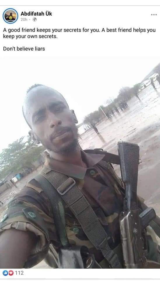 EIshmael_'s tweet photo. Shocking revelation, a refugee from Germany named Abdifatah has been found to be a hired terrorist mercenary for the secessionist Somaliland , responsible for the killing of innocent civilians in the Laascaanood region. Abdifatah, who is from the city of Dreieich in the Offenbach district that falls under Frankfurt, recorded a video of himself declaring that he will kill people of Laascaanood and he is actively involved in carrying out these heinous acts.

The German police needs to  immediately take action in revoking Abdifatah's passport and launching a thorough investigation into his involvement with in the atrocities In Laascaanood. He can be a national Security threat to Germany and its people as secessionist Somaliland are part of Al-Shabab and have an active influence.