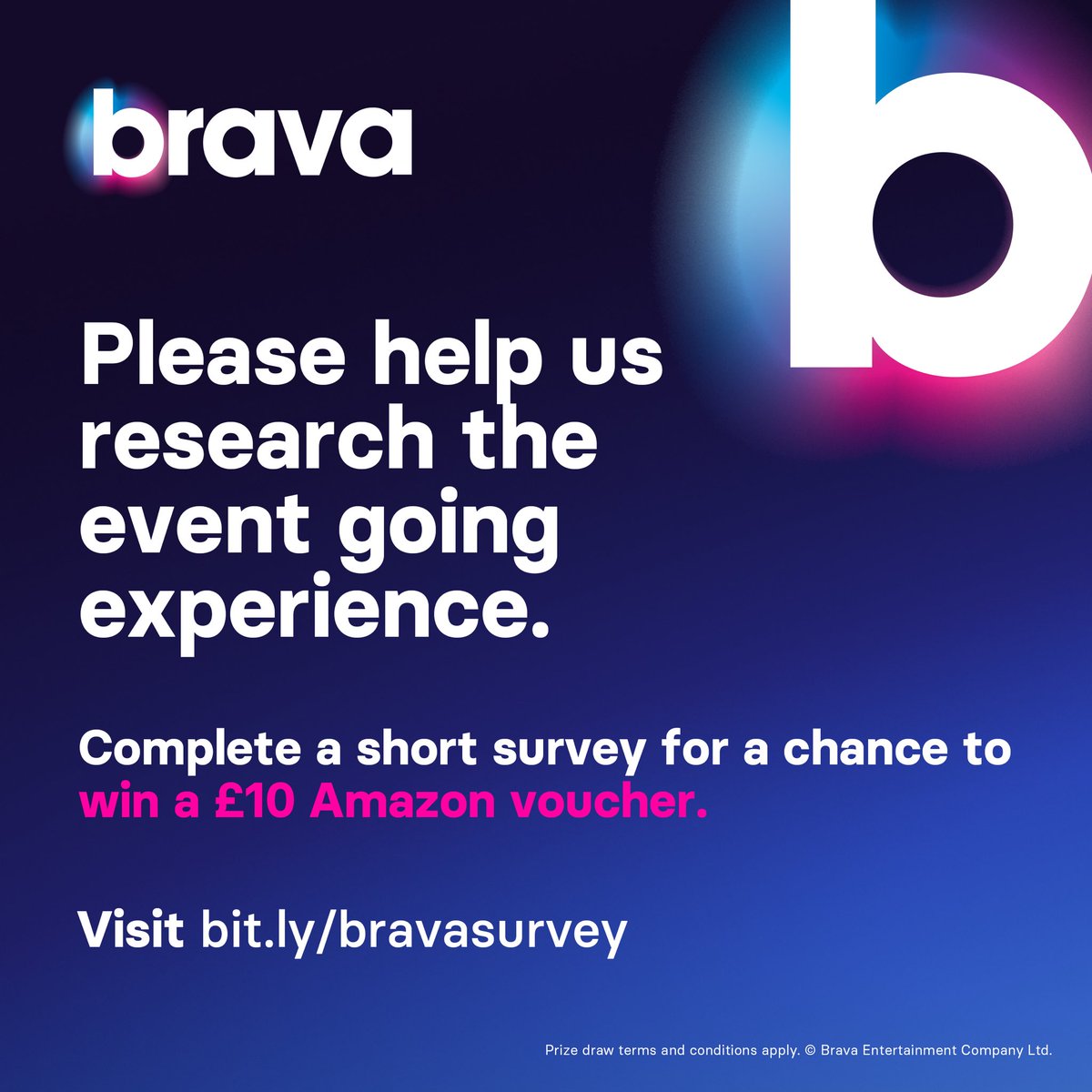 Fancy helping with some research and potentially bagging yourself an Amazon voucher? 

We want to find out what people love and hate about buying tickets and attending events and it would be ✨amazing✨ if you could fill in this short survey below 

➡️ bit.ly/bravasurvey