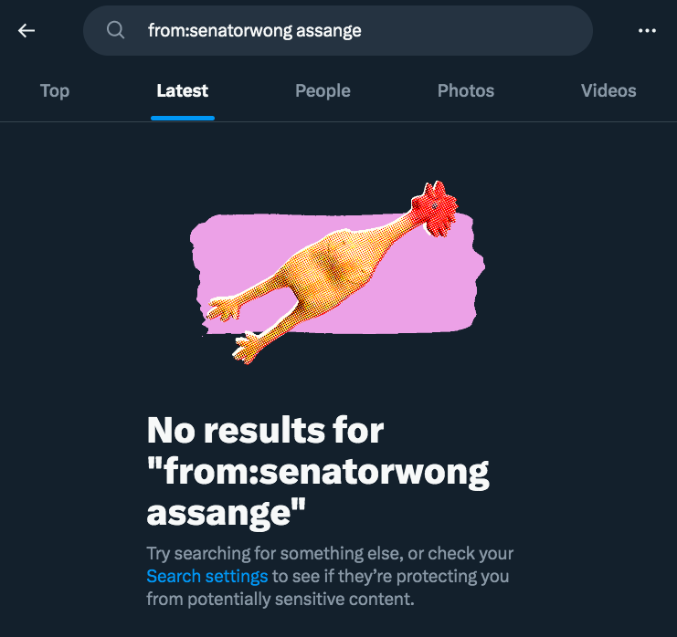 caitoz's tweet photo. Australian Foreign Minister @SenatorWong has never once tweeted the word "Assange" and says Australia is powerless to intervene against the US, yet in the last 24 hours she has tweeted demanding justice for an Australian journalist in China and an American journalist in Russia. https://t.co/X8CPK8Wy1R