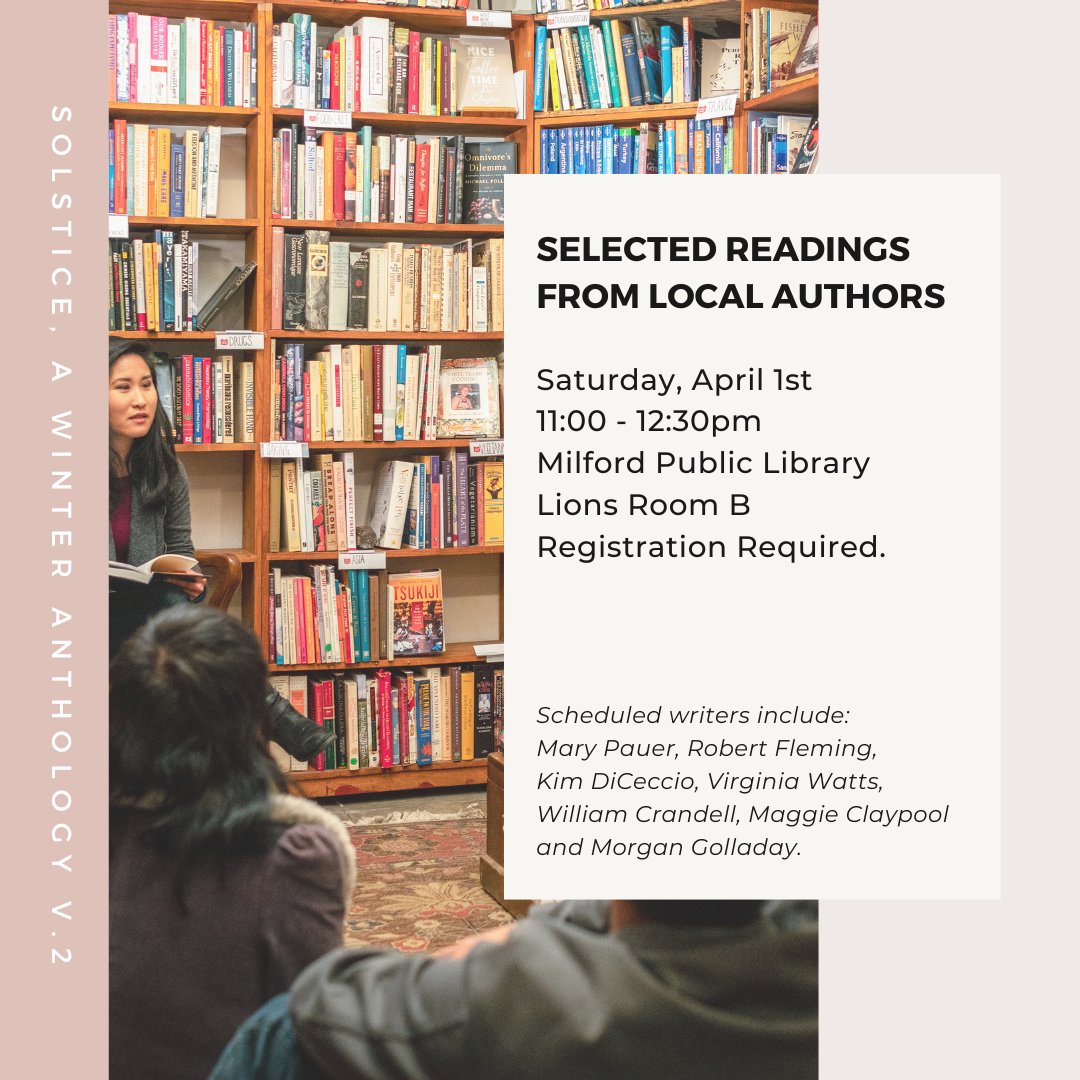 We are pleased to welcome local writers and poets who have contributed to 'Solstice: A Winter Anthology V.2'! 📚
This book is a unique collection of poetry, short stories, and memoir from over two dozen indie authors.
Register: delawarelibraries.libcal.com/event/10271923…