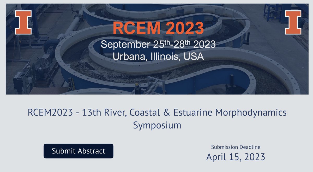 rafaelotinoco's tweet image. By popular demand, deadline for abstract submission for #rcem2023 has been extended to April 15th (11:59 CDT). Really thankful for all the support and interest from the RCEM-community!
rcem.cee.illinois.edu