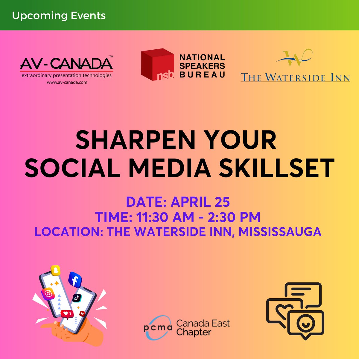 Join us for PCMA CE’s next Education event and kick your social media skills up a notch! Registration today👉 buff.ly/3Zm96bV #PCMA #PCMACE #EventProfs #MeetingProfs