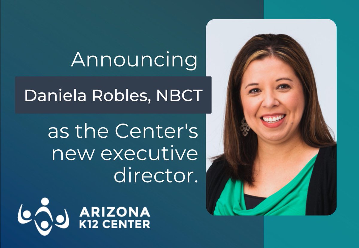 As a part of her remarks at #COAT2023, @ramonamellott, dean of @NAU @naucoe1, just announced Daniela Robles, NBCT, as the new executive director of the Arizona K12 Center. Read more at: azk12.org/Homeroom-Roble…