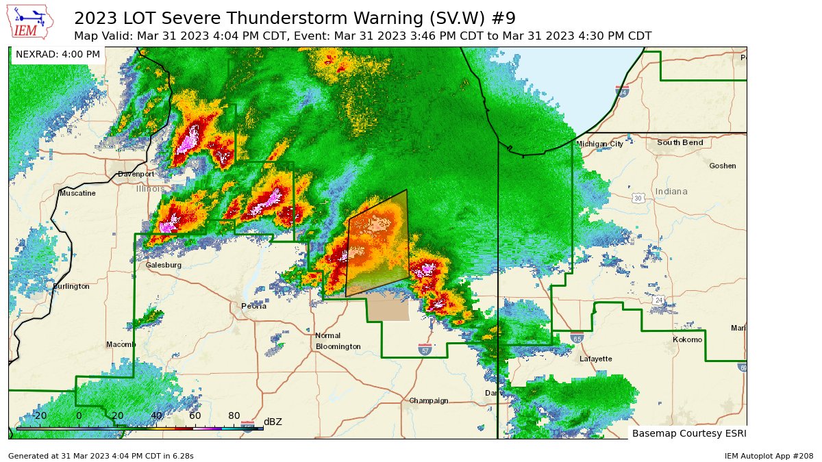 Bob Waszak on Twitter "LOT continues Severe Thunderstorm Warning