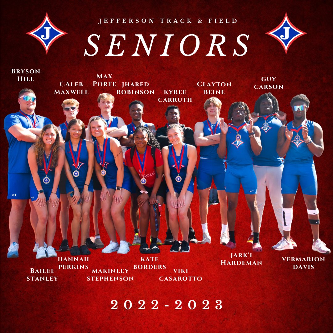 We are so proud of our seniors and everything they've accomplished here at Jefferson.  We wish them the best of luck in their futures.