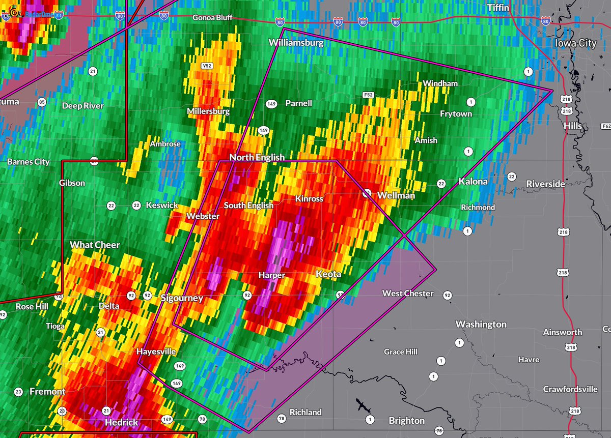 Anthony Sharp on Twitter "⚠️PDS Tornado Warning including Williamsburg