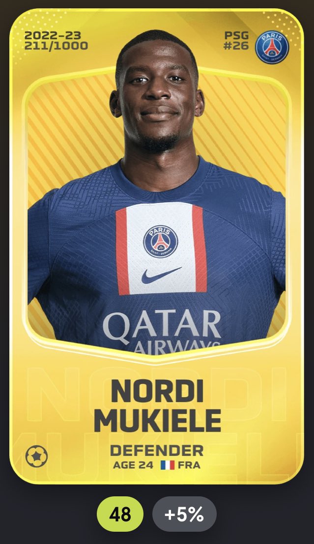 🎁 GIVEAWAY 🎁

On prépare (déjà?) la prochaine rentrée du PSG ? ❤️💙

Un joueur que j’apprécie à gagner : 

🔥 Mukiele 🔥 

Pour participer :

- RT ce tweet 
- Follow @boutchsorare 

TAS dimanche soir ! 🍀

#Giveaway #giveawaynft #nft #Sorare #football