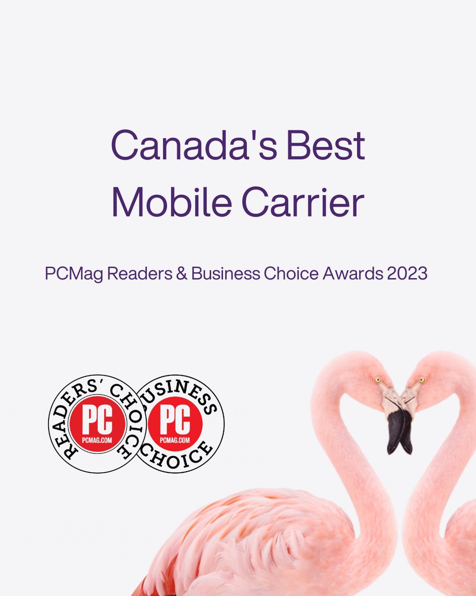 IvanPoltavets's tweet photo. @TELUS has been voted as Canada’s favourite major mobile carrier and Canada’s top mobile carrier for business in PCMag’s inaugural Readers Choice and Business Choice Awards 2023! Proud to be part of the #BestNetwork 💜🏆 #TeamTELUS https://t.co/kFIKIDxM5X