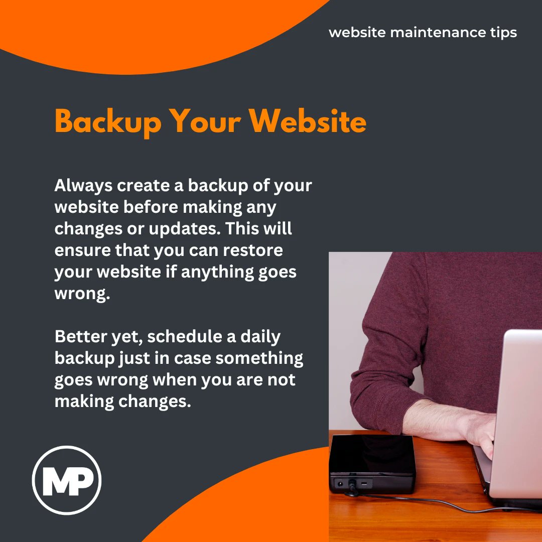 montereypremier's tweet photo. Always create a backup of your website before making any changes or updates. This will ensure that you can restore your website if anything goes wrong. 

#websitemaintenancetips #wordpress #diviexpert #divi #websitemaintenance #smallbusiness #businessowner https://t.co/WuGg9jhYvJ
