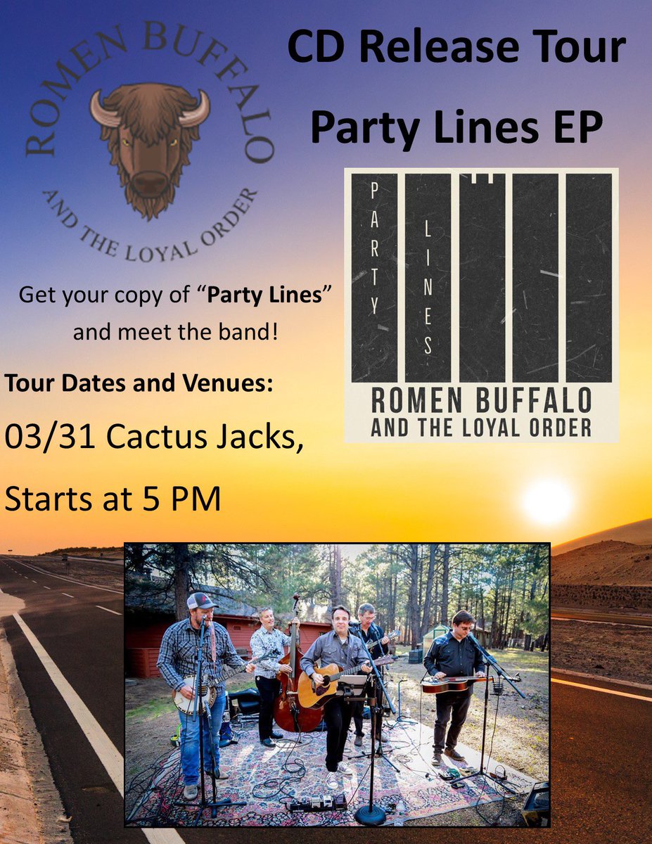 Bovine Sighting - CD Release Party, tonight start at 5. Cactus Jacks, Ahwatukee, AZ