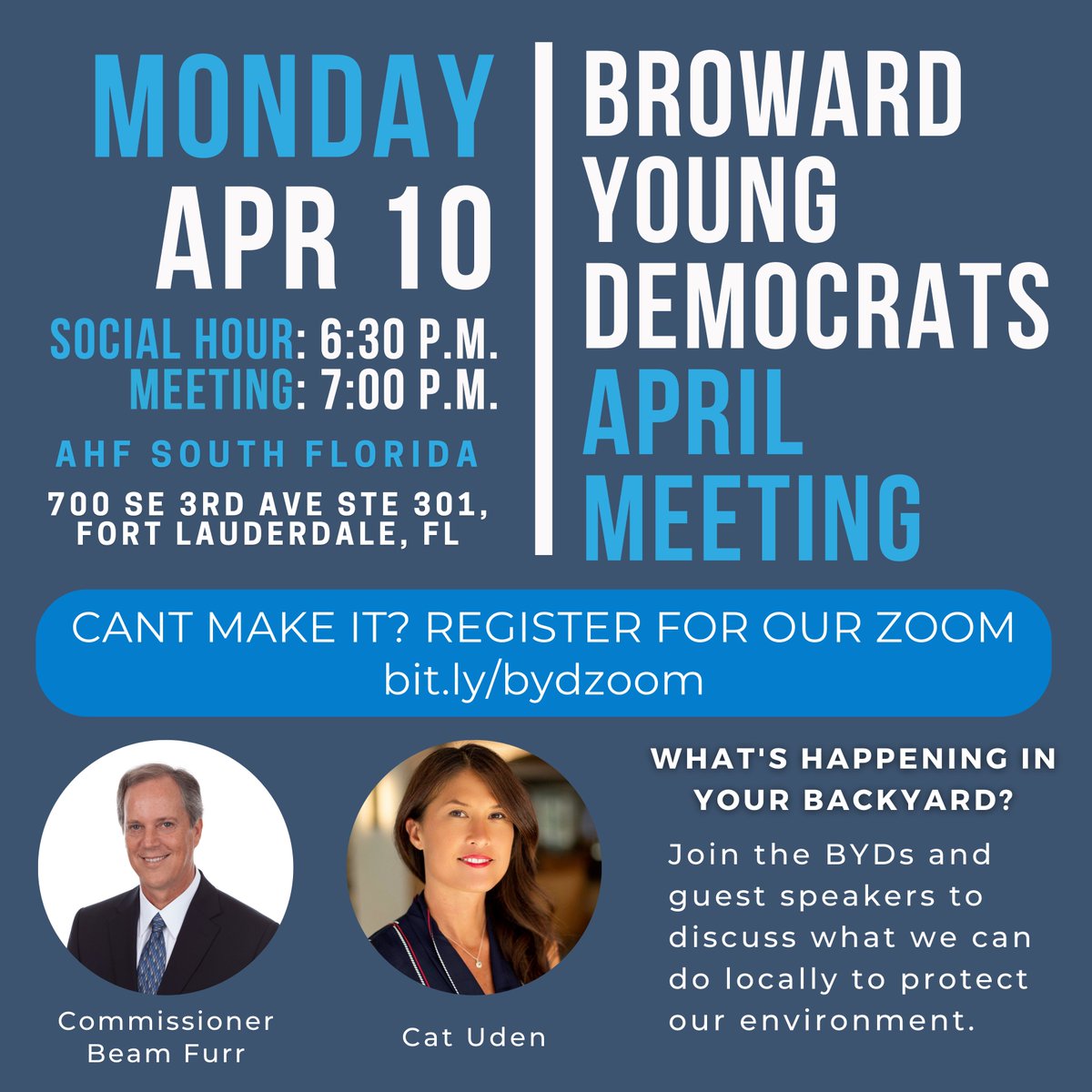 WHAT'S HAPPENING IN YOUR BACKYARD?
Join the BYDs, <a href="/beamfurr/">Beam</a>, and Cat Uden of <a href="/oceana/">Oceana</a>  for our BYD April Meeting!