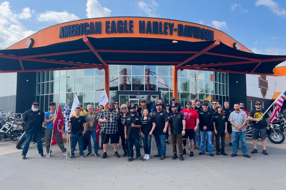 American Eagle Harley-Davidson is honored to have kicked off Moto To Memorial May with the One Tribe Foundation and Carry The Load this morning!  #MemorialMay #MototoMay #OneTr1be #CarryTheLoad
participate.carrytheload.org/goto/OTF22kill…