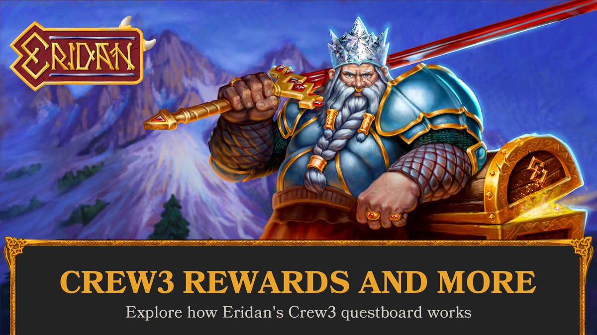 eridan_official's tweet photo. A hearty reward for early birders and loyal frens! Join #eridandwarfs #crew3 gang and become #web3 valiant dwarven lord! https://t.co/teJ2JfKL02 https://t.co/GDmmvjsc63