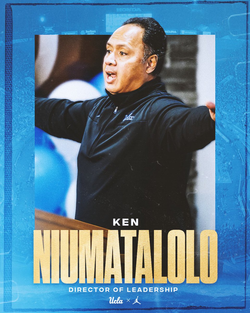 UCLAFootball's tweet photo. 𝐖𝐞𝐥𝐜𝐨𝐦𝐞 𝐭𝐨 𝐖𝐞𝐬𝐭𝐰𝐨𝐨𝐝!

Ken Niumatalolo joins UCLA Football as Director of Leadership! #GoBruins

𝗠𝗢𝗥𝗘: https://t.co/JqrVpiLM9c https://t.co/ZJCjpEsRFV