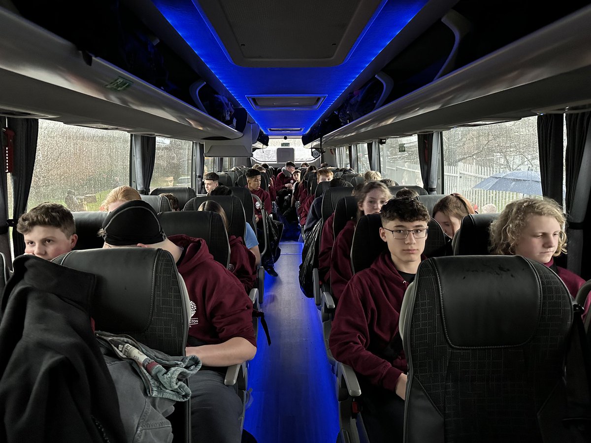 chessington_sch's tweet photo. And we’re off!  The rain didn’t dampen our spirits as we loaded the coaches, thanks to all the parents and carers who stayed and waved us off.  Austria, here we come!  #chessski23 🎿 https://t.co/u9bN8F5zRN