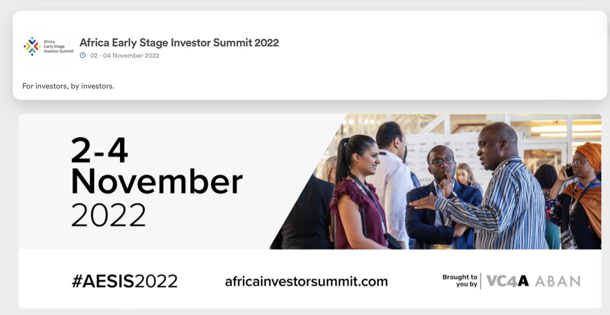 Waiting for Africa Early  Stage Investor Summit 2023