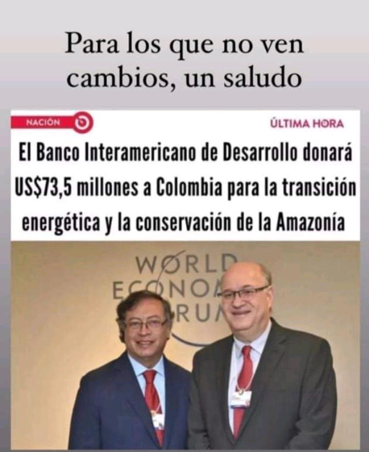 Prisma1949's tweet photo. EL BID se apunta al desarrollo del país y apoya a Petro con donaciones y grandes augurios a un excelente Presidente * https://t.co/BhXr87DHNb