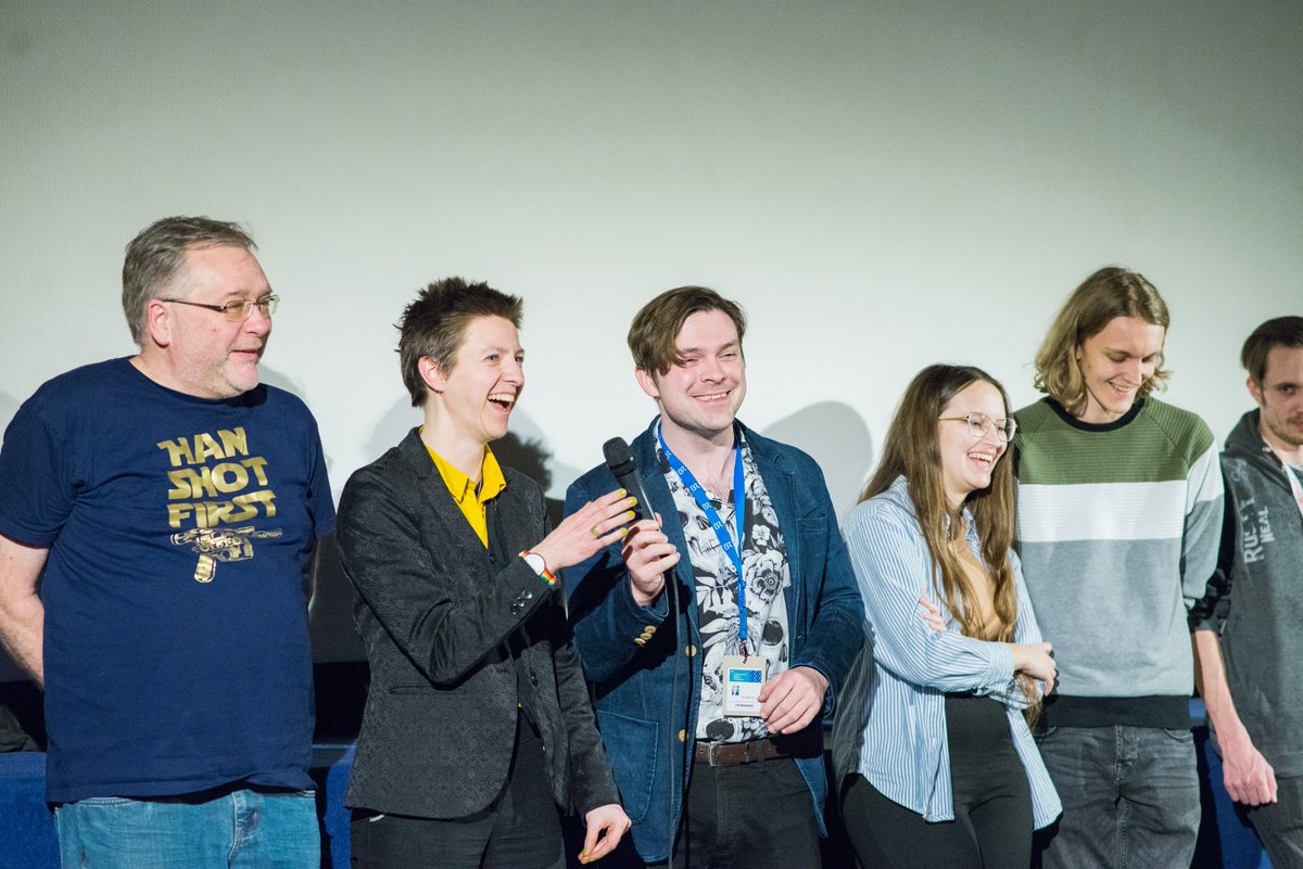 MaxCriticalMask's tweet image. Credit to Anna Liepelt for snapping the Am Zaun cast &amp;amp; crew at the 29th #Regensburg #Kurzfilmwoche. The bilingual #QandA sessions after each screening were a lot of fun!