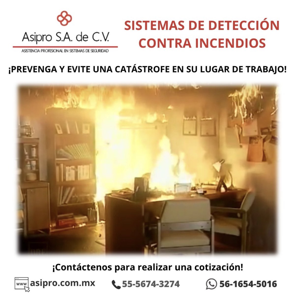 AsiproSAdeCV's tweet photo. Sistemas contra incendio indispensables para detectar la presencia no deseada de fuego para todo tipo de presupuesto! Llámanos, tenemos una opción para ti (55) 56743274 
#notifier #firelite #detectores #fsp951 #nfs320 @En_laDelValle https://t.co/DI5myLjupx