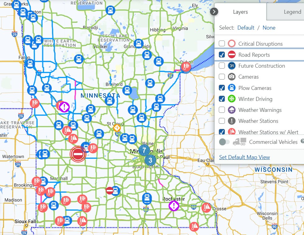Weather alert ⚠️ 

No fooling—heavy snow, sleet and thunderstorms are possible through Saturday, April 1. Plus, strong winds are creating blizzard concerns in southern Minnesota. Check 511mn.org for changing road conditions, travel impacts, snowplow cams and more.