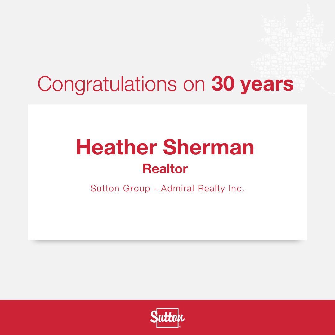 Sutton Group on Twitter "Congratulations on achieving 30 years with