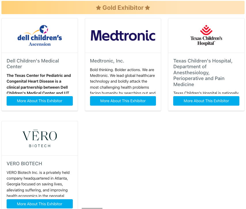 PedsCardiacAnes's tweet photo. We'd like to thank this year's exhibitors at the CCAS Annual Meeting. Visit all our exhibitors at https://t.co/3UepxH3jaP
#CCAS2023 #PedsCards #anesthesia #anesthesiology https://t.co/t0kXR1c1HP