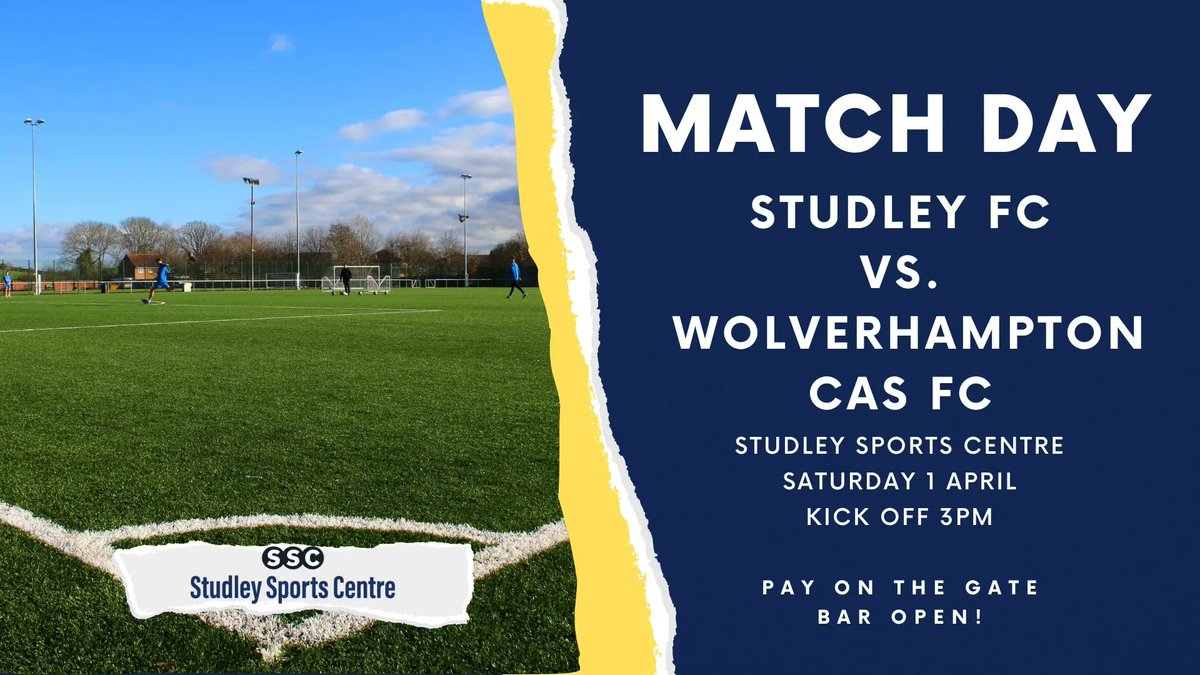 Studleysportsce's tweet photo. Why not pop along tomorrow to SSC to catch the @StudleyFc match against @WolvesCassies Kick off is at 3pm. All are welcome. Pay on the gate. #football #footballmatch #footballgame #studleyfc https://t.co/UrHbzYucVK