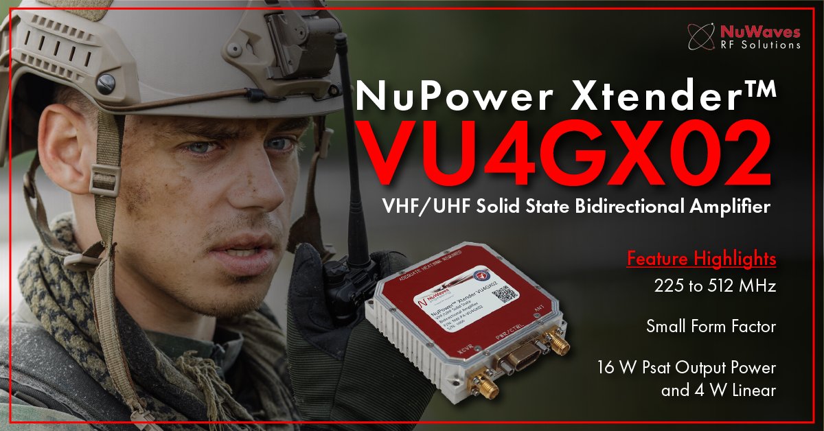 NuWaves's tweet photo. NuWaves RF Solutions' team recently built 16 NuPower™ VU4GX02 Bidirectional Power Amplifiers for a customer order. Our team completed the quick-turn build in two weeks and provided quick shipping to ensure the order on-time for the customer's needs. 

https://t.co/kCEq2R1NAF https://t.co/UB3VtpO6Lx
