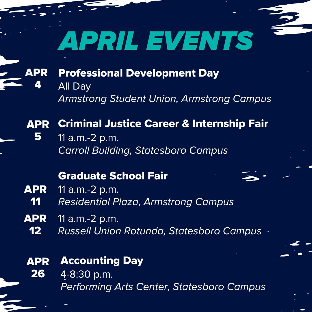 gsocpd's tweet image. Check out our upcoming events in April! ✨

These are our last events for the Spring 2023 semester. This semester flew by! 🦅