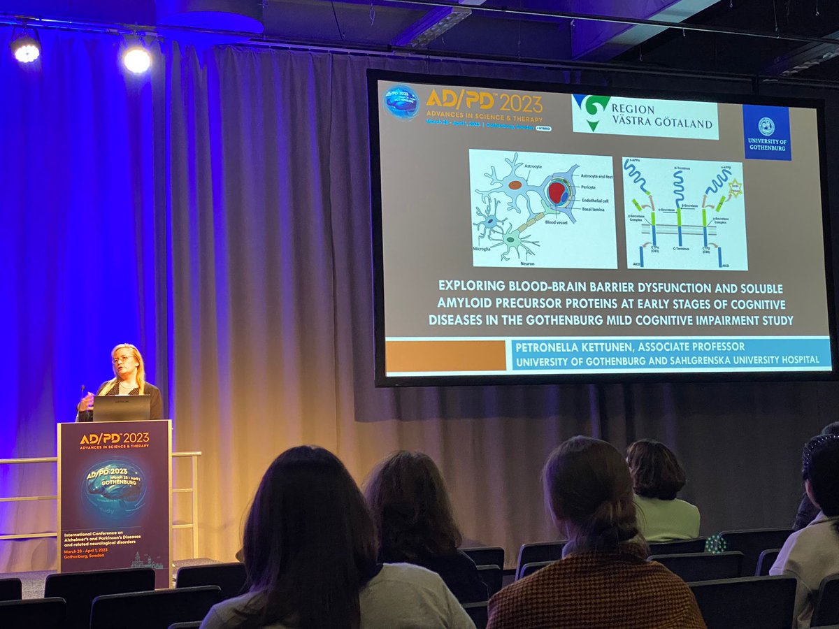 I fully enjoyed sharing our new CSF biomarker data from preclinical patients in the Gothenburg Mild Cognitive Impairment study! The conference has been fantastic so far - truly inspirational and so great to meet old and new colleagues and friends! #ADPD2023 #Alzheimer #biomarkers