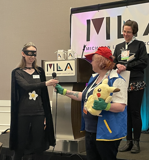 MLAoffice's tweet photo. Feeling a bit bookish out here at Spring Institute... 👀📖💕⭐ Loving our final contestant's looks for the "Most Bookish Attires" Superlative Award! Which outfit is your favorite?
#SIFYS23 #MLASI23 #bookish #LoveMILibraries https://t.co/vzPLgqWPW4