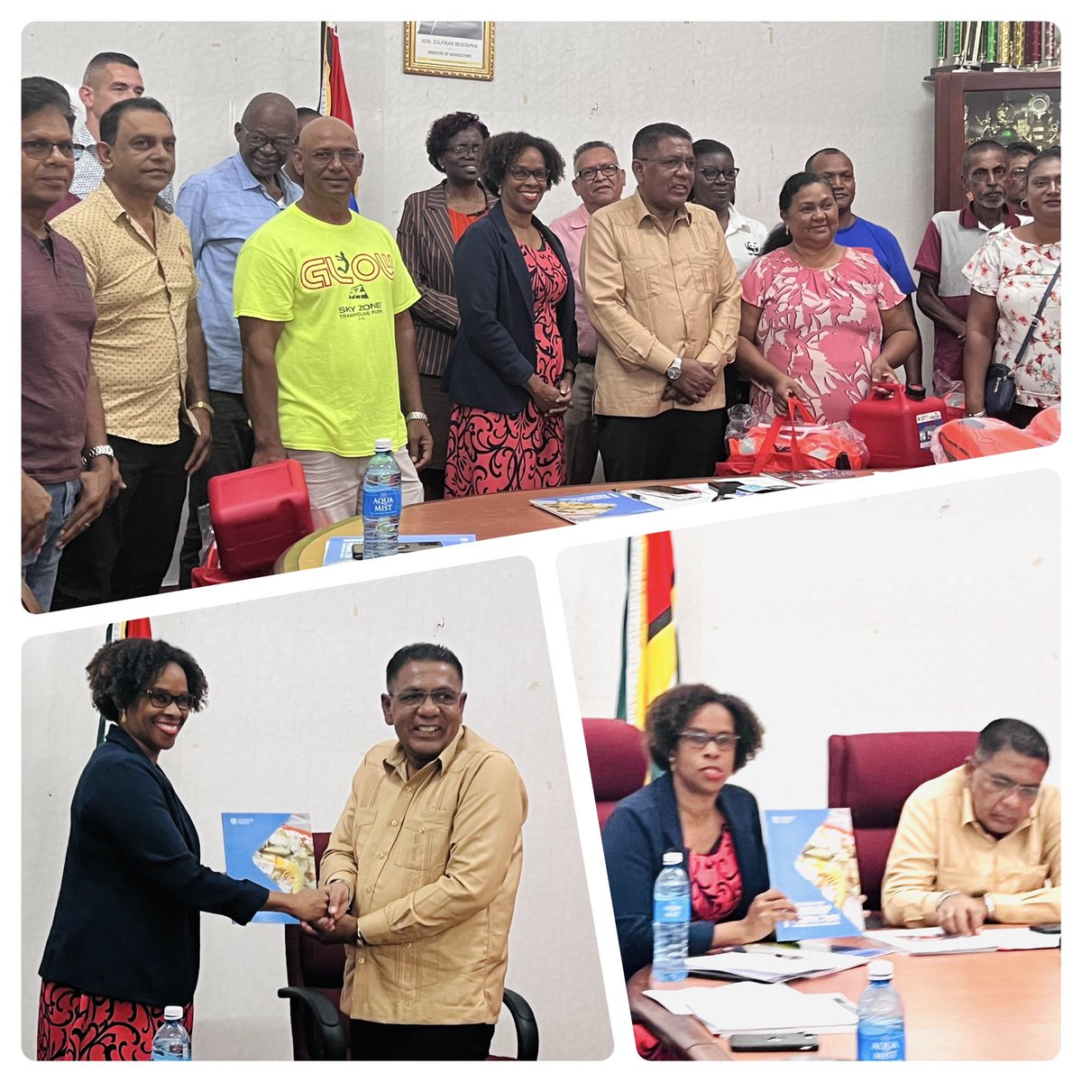 Pleased to continue our collaboration and partner with farmers and GOG on Brackish Water Shrimp production. This new manual will help to increase production and productivity and strengthen  Fisheries Management in #Guyana. #betterproduction 
👉🏼 buff.ly/3KnORGE @UNGuyana