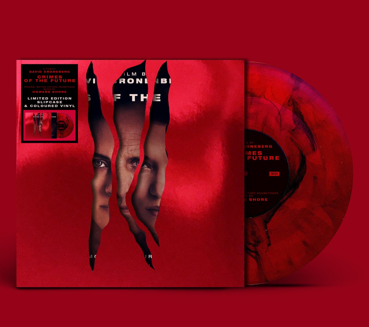 Sexy limited edition vinyl I designed for David Cronenberg's CRIMES OF THE FUTURE from @mercurysoundandscore 👄