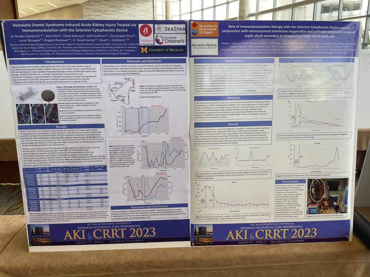 chungk1031's tweet photo. Two posters side by side describing the impact of #CellDirectedTherapy.

#AKICRRT23 
#SCDHDEinPeds
#NEUTRALIZEAKI 
@SeaStarMedical https://t.co/6bYcKxzJsS
