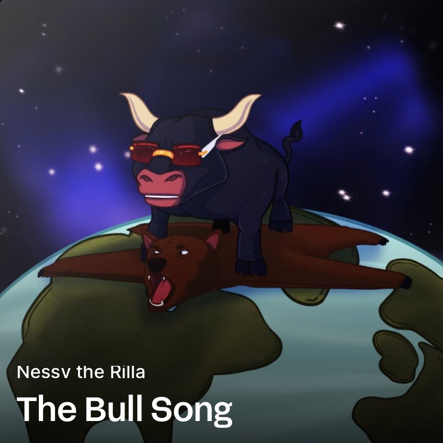 Giving away <a href="/NessyTheRilla/">NE$Y 🦍</a> ‘s “The Bull Song” to the first 5 Minters in today’s Space and some “Sleepwalking” music NFTs today! 

follow <a href="/goldenbaboons/">Golden Baboons & Rascals</a> <a href="/NessyTheRilla/">NE$Y 🦍</a> <a href="/akidcalledghost/">WesGhost</a> 

Like, Retweet and Tag 3! #LetsGooold