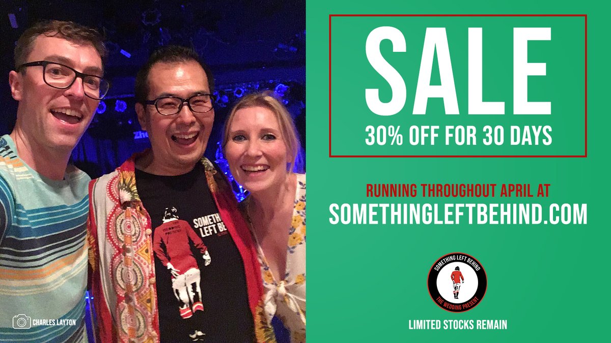 TWPdocumentary's tweet image. The T-shirts are not guaranteed to make you this happy, but they might well do.

30th anniversary film, 30% sale... Seems to make sense. Very limited stocks left in some items/ sizes: somethingleftbehind.com/shop

#theweddingpresent #film #merch