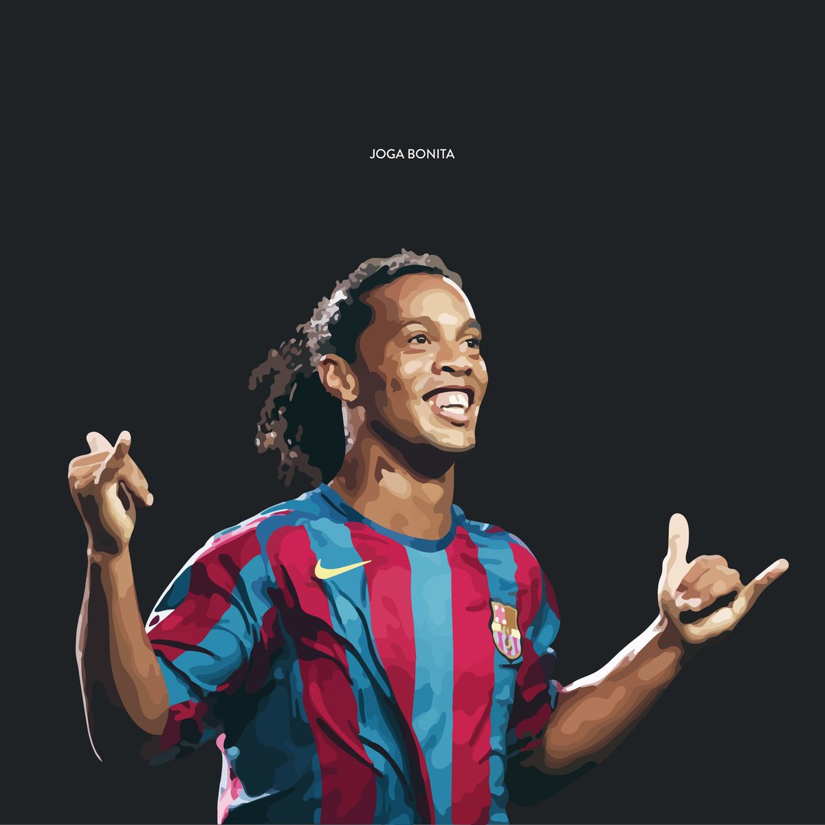 The only player ever to have won a World Cup, a Copa América, a Confederations Cup, a Champions League, a Copa Libertadores and a Ballon d'Or. 

The man who inspired a generation 🐐 

Print of 'Dinho, available now