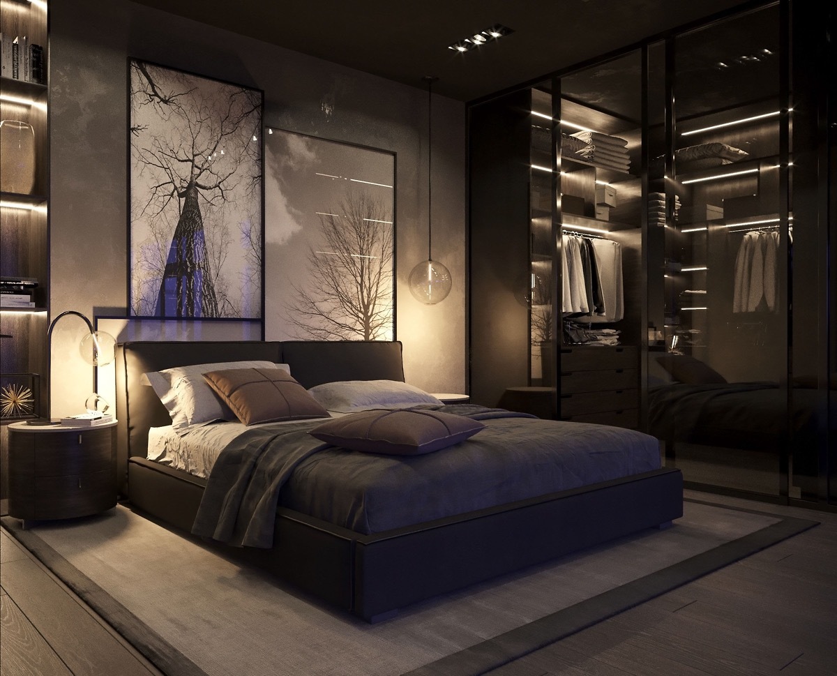sharonflorian's tweet photo. You can just as easily use the color black to create a modern or rustic aesthetic by incorporating relaxed linen bedding and warm-toned wood furniture. https://t.co/ORWFPlGZ0F https://t.co/KYWikOlrLP