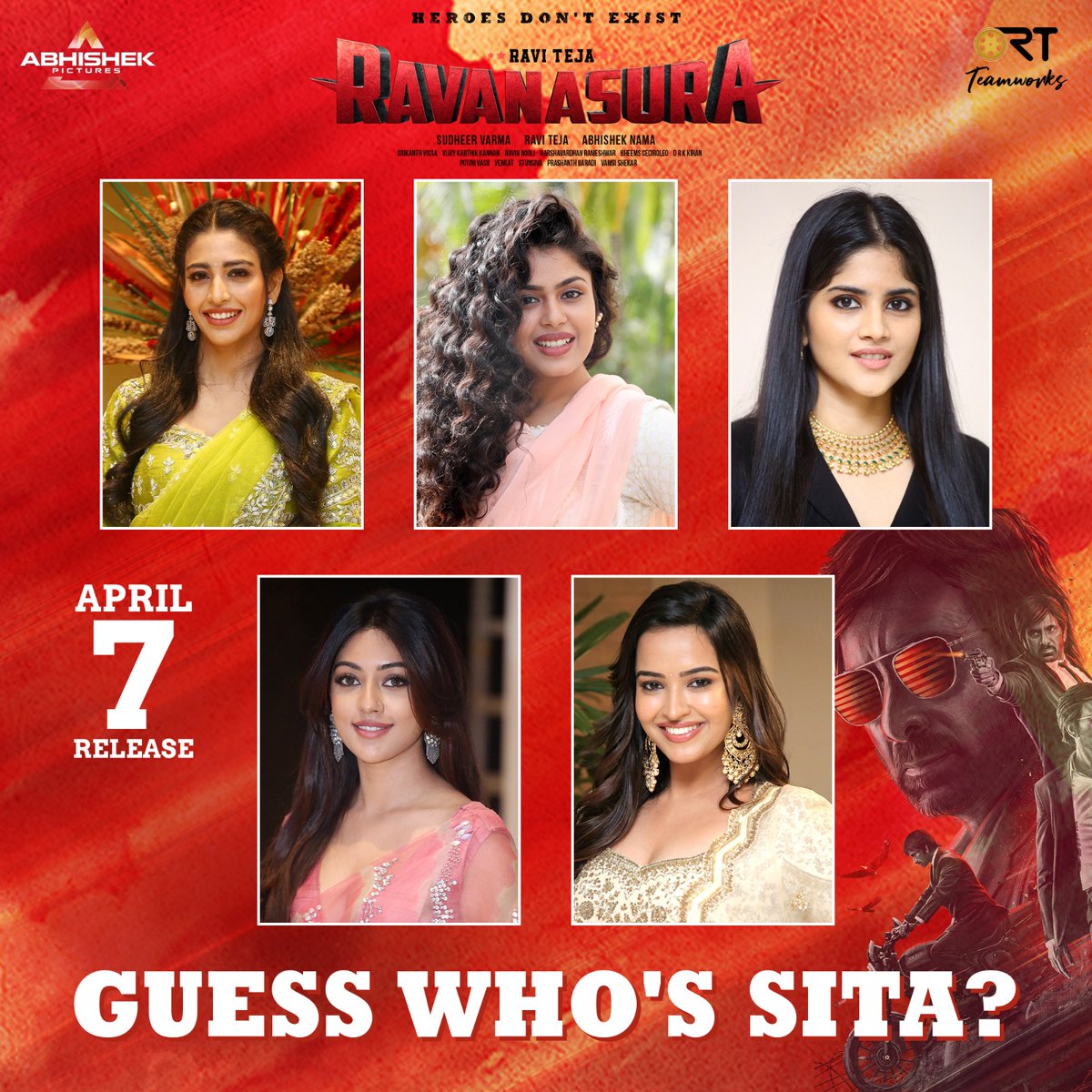UrsVamsiShekar's tweet photo. Guess who's SITA??
#Ravanasura #RavanasuraOnApril7 https://t.co/YrhT7T08eE