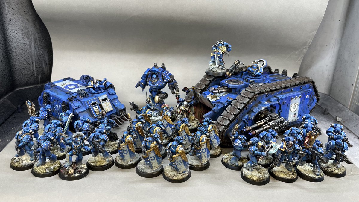 Last day post for #MarchforMacragge 
This is my current Ultramarines Legion for 30k! 
#MarchforCalth 
#horusheresy 
#WarhammerCommunity