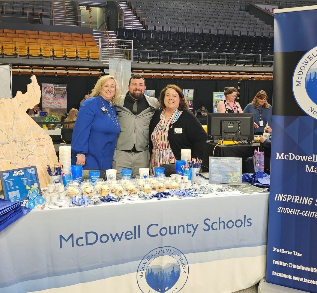 Career Fair fun today at <a href="/appstate/">Appalachian State</a>. It's good to be back home. It is so nice to see such eagerness and passion in the education profession. Great day with  Jeremy Gardin and  Amy Wilson Dowdle. <a href="/McDowell590/">McDowell Co Schools</a> will welcome you home.