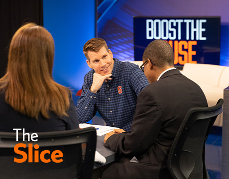 🍊The Slice | 3.31.23 🍊
bit.ly/Slice3-31
➤ Celebrating a special #BoostCuse
➤ Newhouse awards 2023 Toner Prizes
➤ Awards for trio of A&amp;S faculty
➤ Two deans reappointed
➤ New class notes