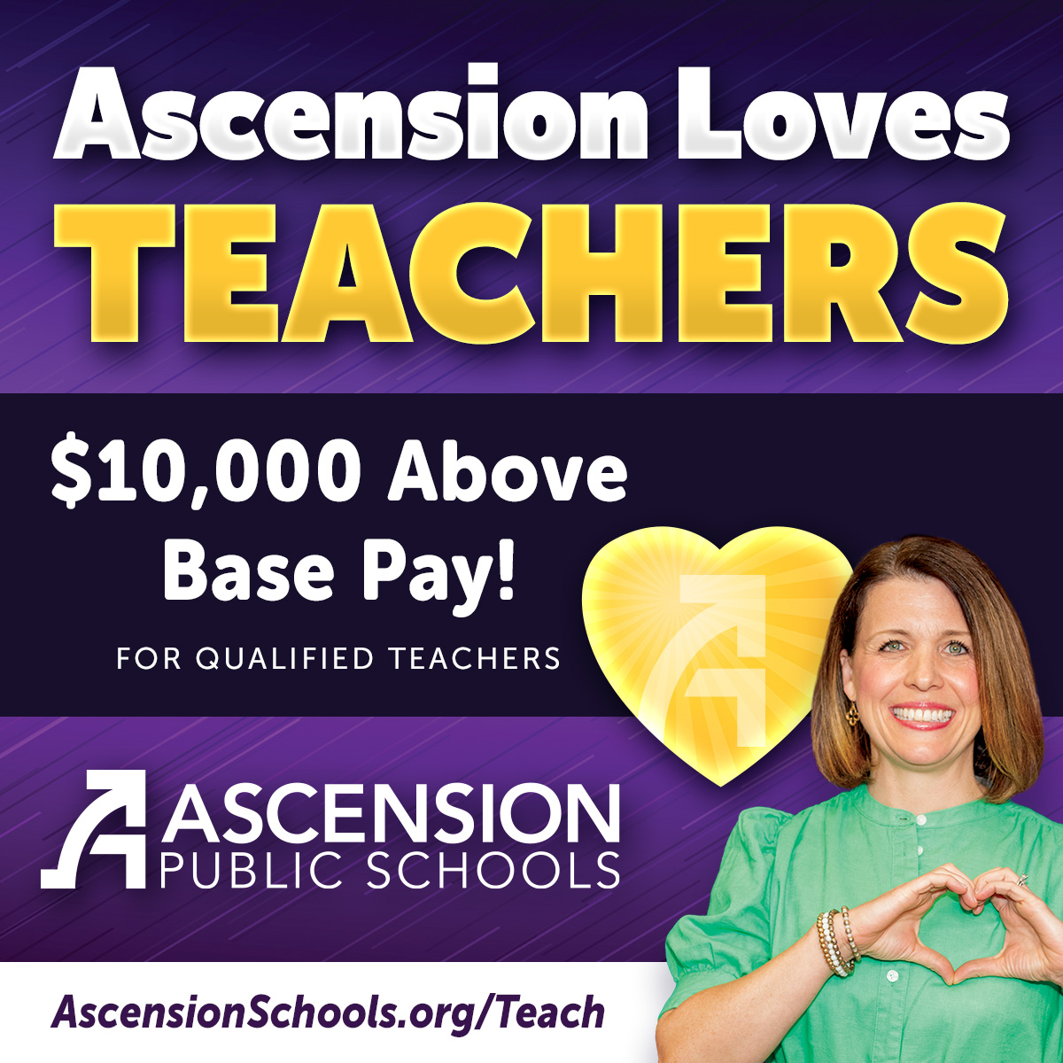 Ascension Public Schools is holding a Job Fair on April 19 to hire teaching positions across the district for the 2023-24 school year. Among the open positions are eligible placements at Donaldsonville schools for qualified teachers to earn $10,000 above base pay.