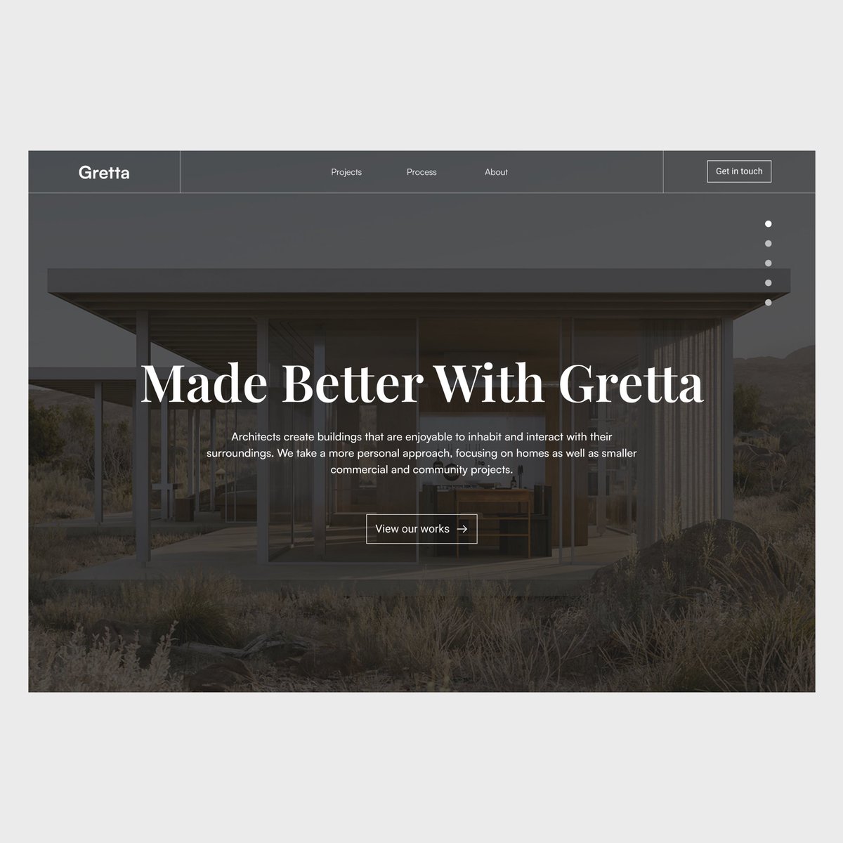 justglow__'s tweet photo. So I hoped on @TheOfficialRDL design challenge🙂… here’s an architecture editorial themed landing page #rdl2 https://t.co/rE4tcP9WLi