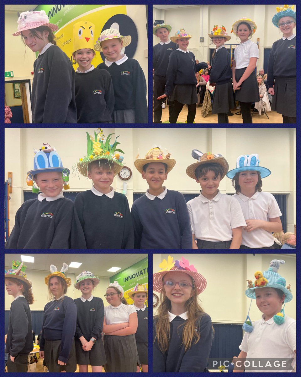 What brilliant Easter Bonnets! 🐣 ☀️ 🤩 

Have a lovely, restful break Y6 - you have certainly earned it! We are so proud of the dedication, resilience and maturity that you have shown this term. 💙 

<a href="/BarntonMissR/">Miss Rutter</a> <a href="/BarntonMrAM/">Mr Munro</a> <a href="/BarntonMrsT/">Mrs Thompson</a> <a href="/BarntonMrJT/">Mr Tolley</a> <a href="/BarntonMrsGu/">Mrs Guttridge</a>